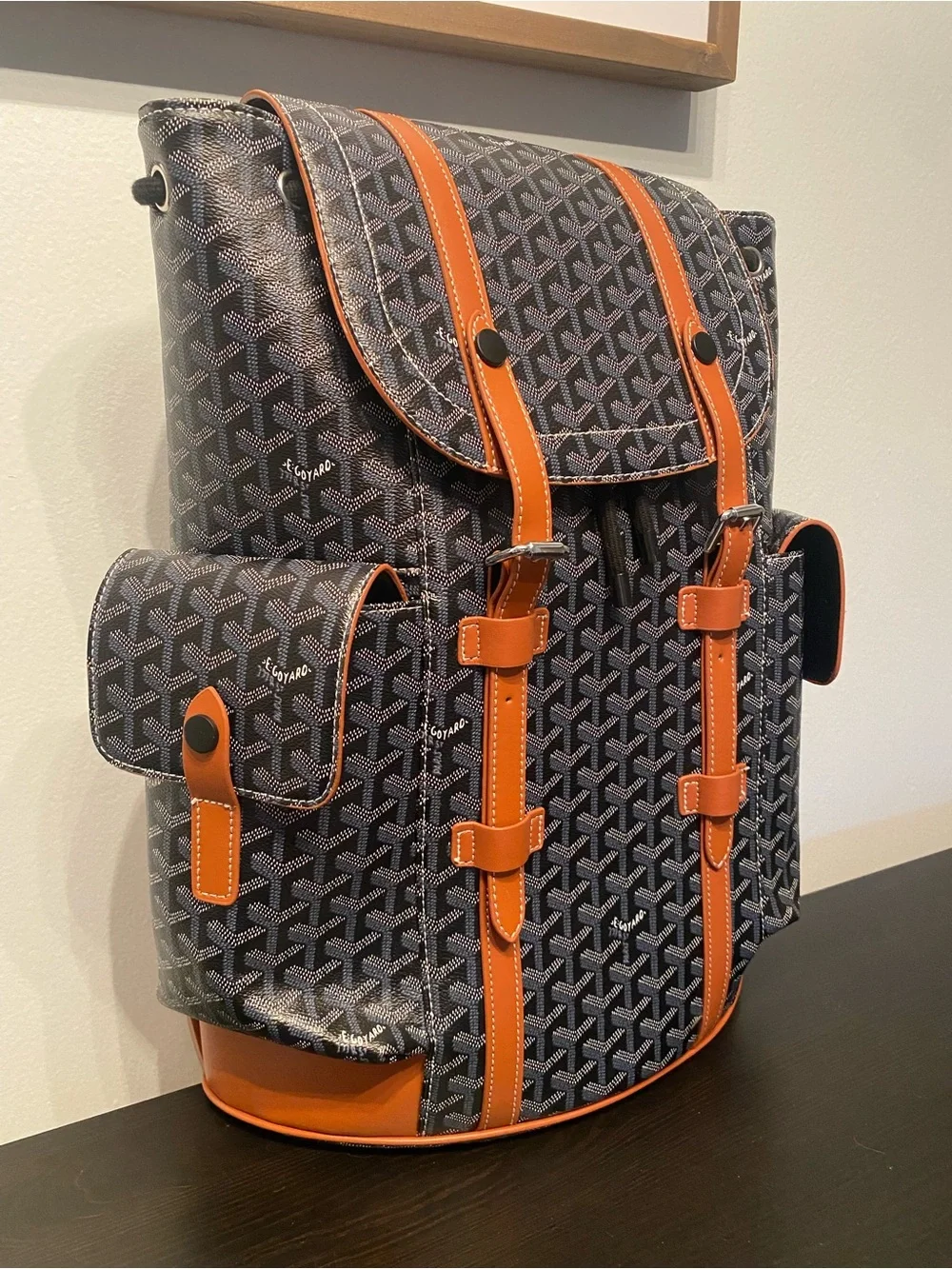 Designer Goyard-Navy and Black Backpack